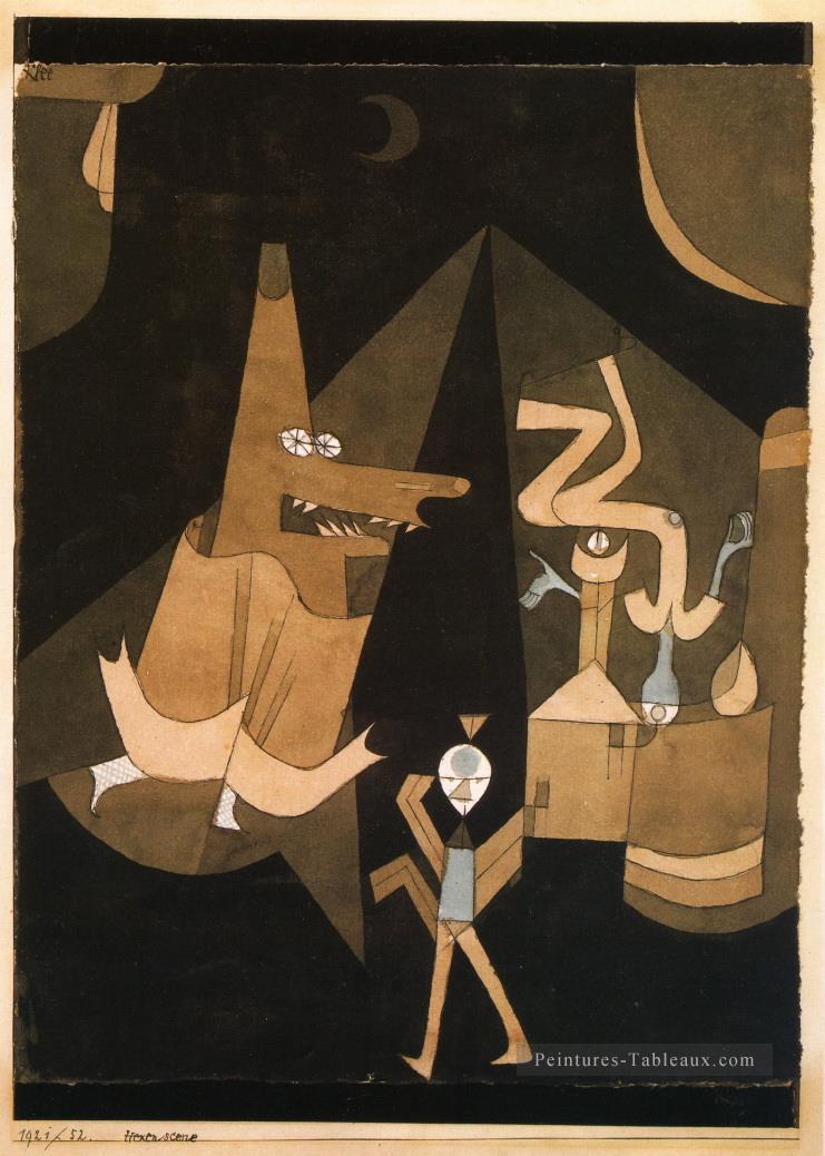 Scène de sorcière Paul Klee Peintures à l'huile